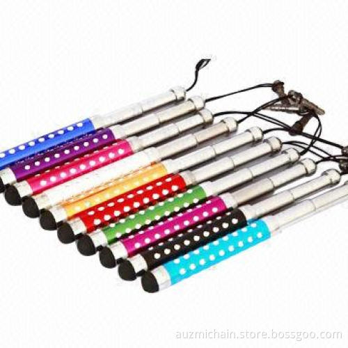 Mini Retractable Capacitive Touch Screen Stylus with Diamond for iPad, Mobile Phone